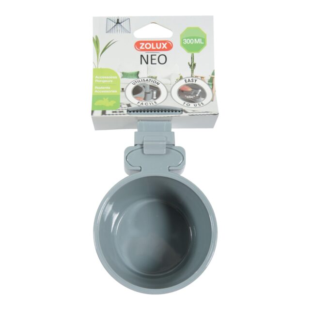 NEO Rodent Cage Plastic Feeder - Grey 300ml from ZOLUX