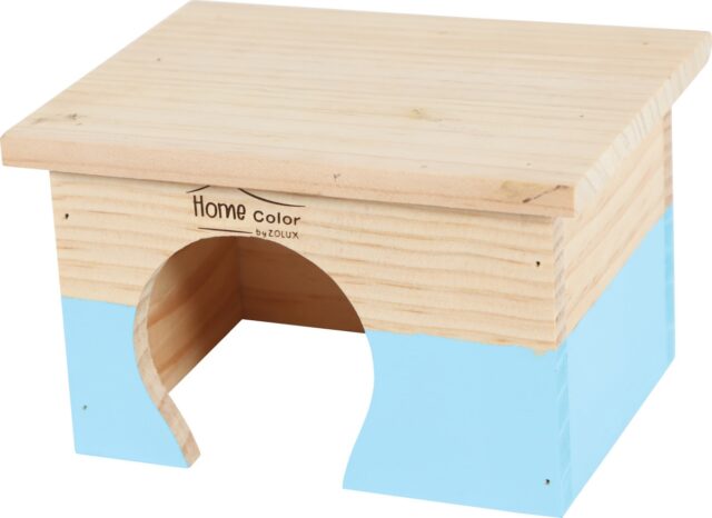 RECTANGULAR HOME COLOR WOODEN HOUSE - SMALL/BLUE from ZOLUX