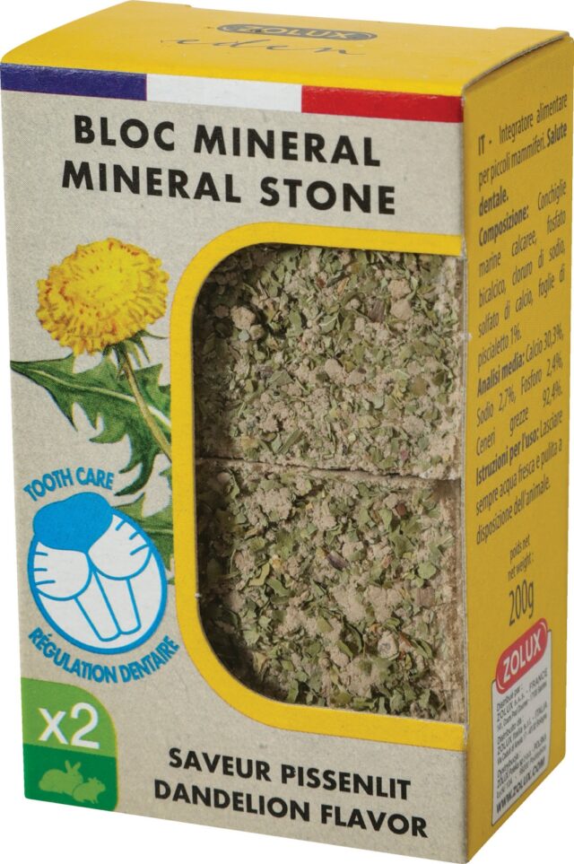 BLOC MINERAL STONE DANDELION FLAVOR X2 200GR from ZOLUX