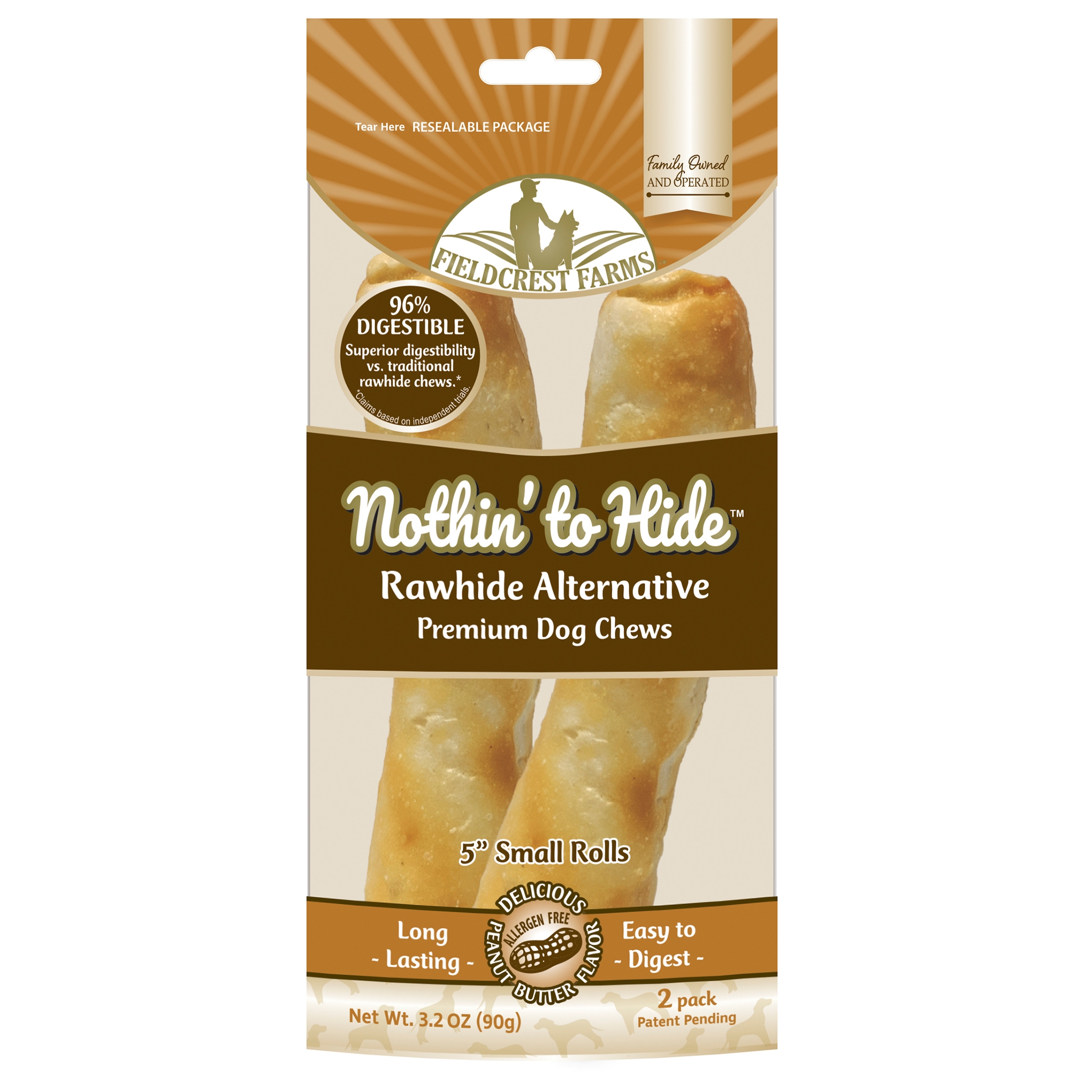 NOTHIN' TO HIDE SMALL ROLL - PEANUT BUTTER 90G 1 NOTHIN' TO HIDE SMALL ROLL - PEANUT BUTTER 90G