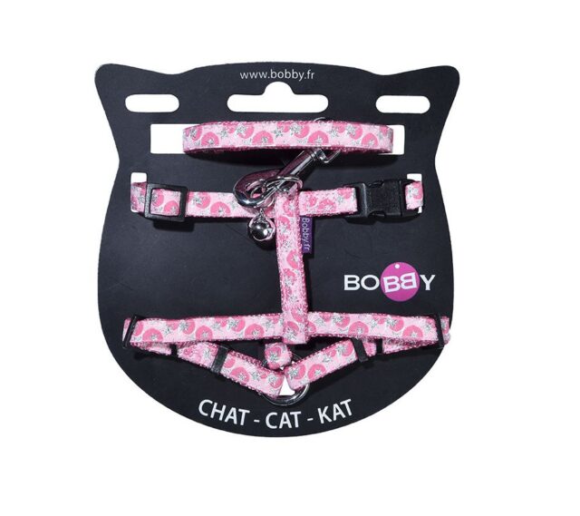 Confetti Cat Harness & Lead - Pink / XS From BOBBY