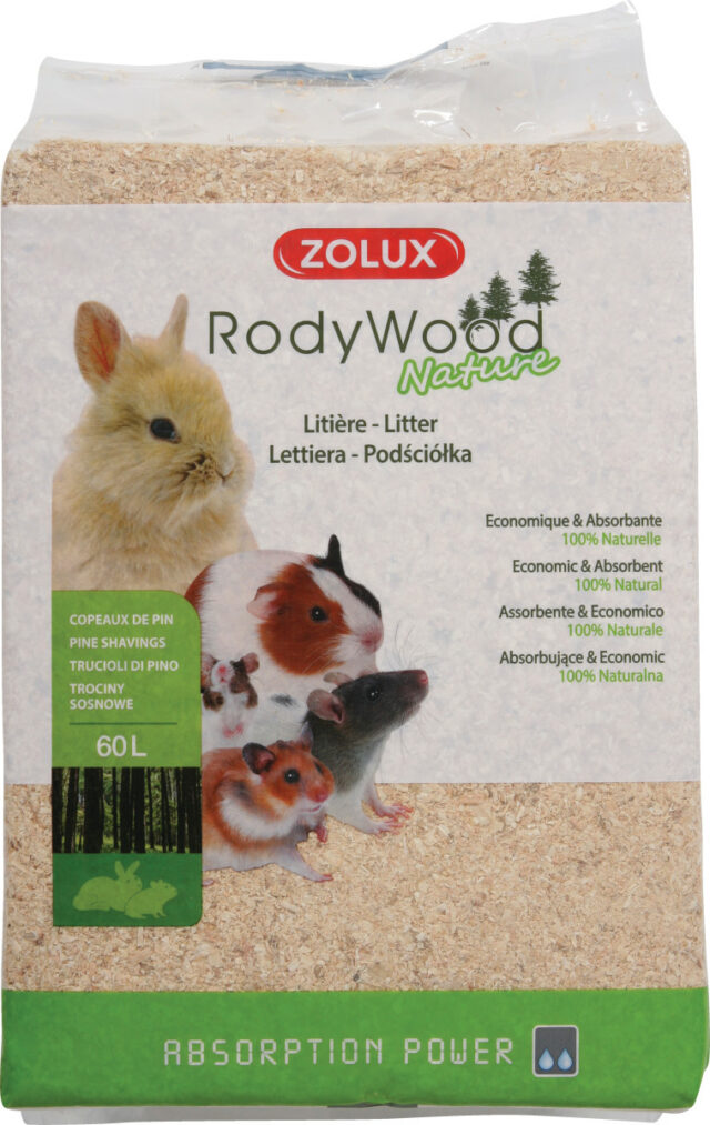 Rodent Litter Rodywood Nature 60L from ZOLUX