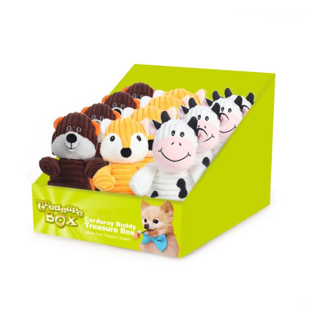 Corduroy Treasure Box Assorted - 24pcs/box From ALL FOR PAWS