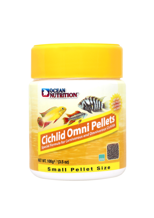 Fresh Water Cichlid Omni Pellets Small 100g From OCEAN NUTRITION