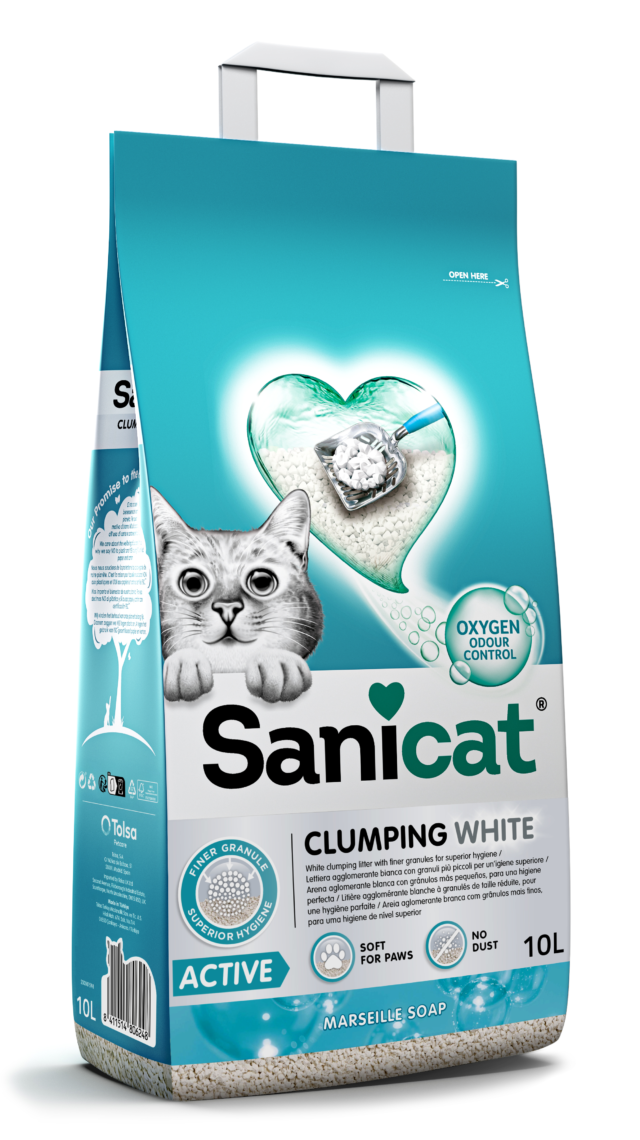 SANICAT CLUMPING WHITE ACTIVE 10 L From SANICAT
