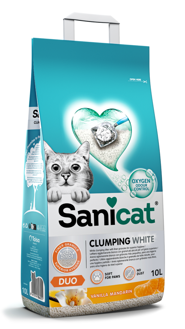 SANICAT CLUMPING WHITE DUO 10 L From SANICAT