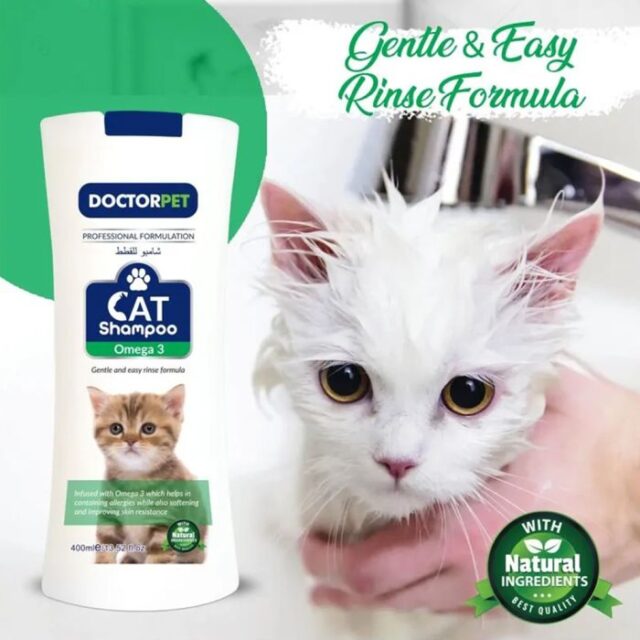 Doctor Pet Omega 3 Cat Shampoo - 400 ml - Image 2