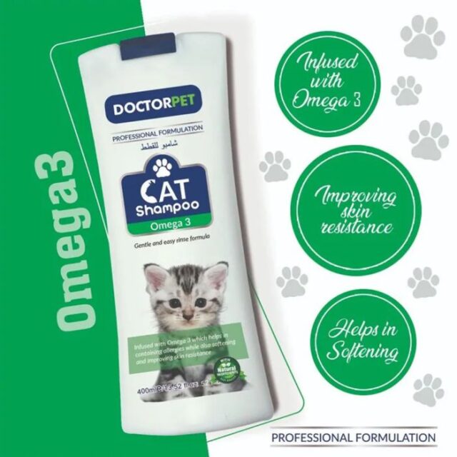 Doctor Pet Omega 3 Cat Shampoo - 400 ml - Image 3