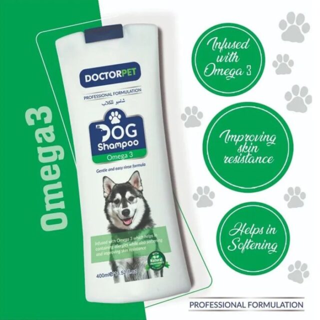 Doctor Pet Omega 3 Dog Shampoo - 400 ml - Image 3