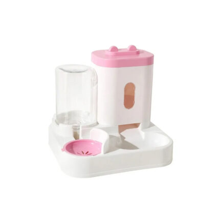 2 in 1 Automatic Pet Feeder, Cat Feeding Bowl and Water Dispenser, Drinking Bowl