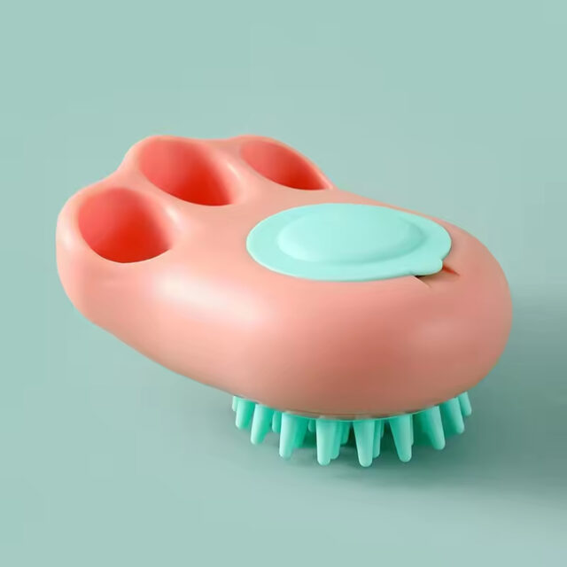 Bath Brush Pet Grooming Shampoo, Brush Silicone Pet Bath Brush, Pet Bath Brush, Pet Grooming Brush for Dog and Cat - Image 2
