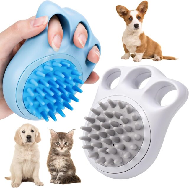 Bath Brush Pet Grooming Shampoo, Brush Silicone Pet Bath Brush, Pet Bath Brush, Pet Grooming Brush for Dog and Cat - Image 5