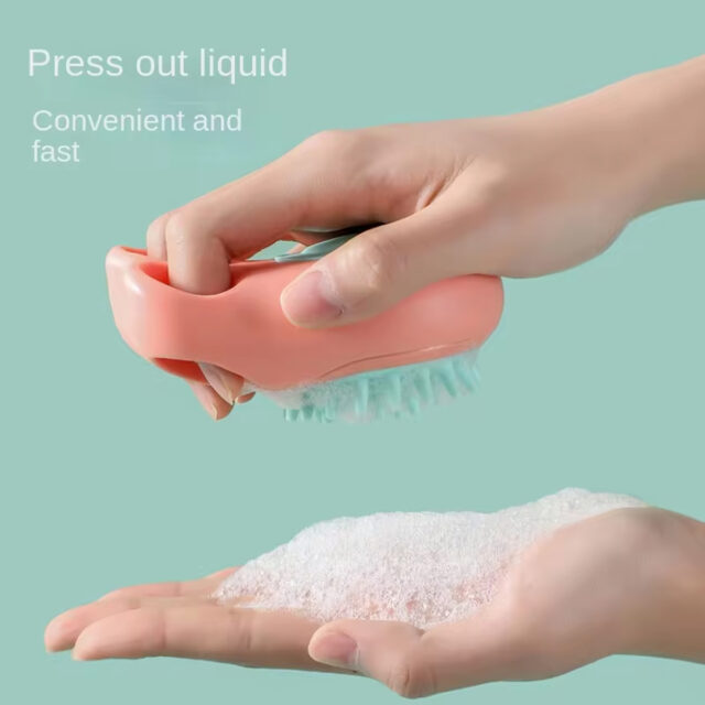 Bath Brush Pet Grooming Shampoo, Brush Silicone Pet Bath Brush, Pet Bath Brush, Pet Grooming Brush for Dog and Cat - Image 6