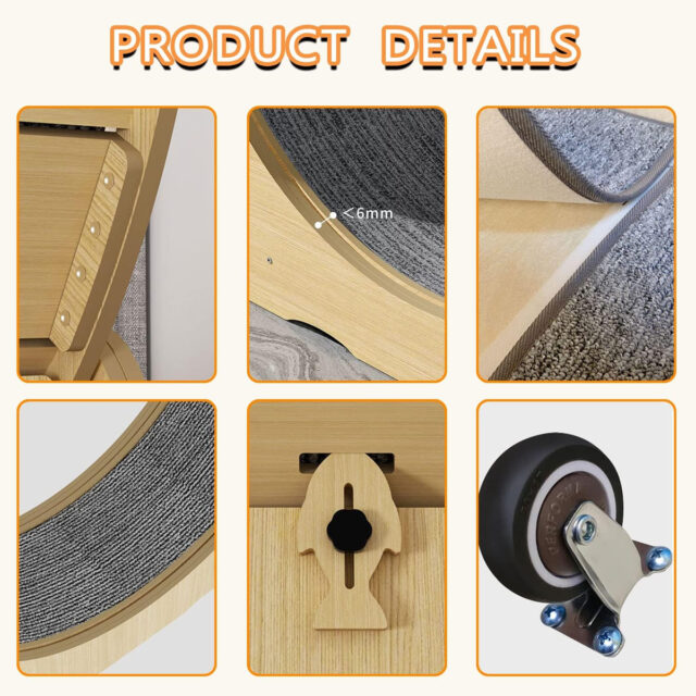 Cat Exercise Wheel Durable Wheel for Cats, Promotes Physical Activity and Reduces Boredom, Easy to Clean, Suitable for All Sizes - Image 2