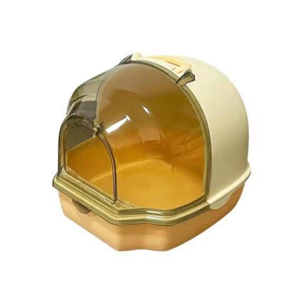 Large Cat Litter Box, Semi-Enclosed Sifting Litter Box with High Sides Detachable Small Pet Toilet Open Top Litter Tray for Kitten