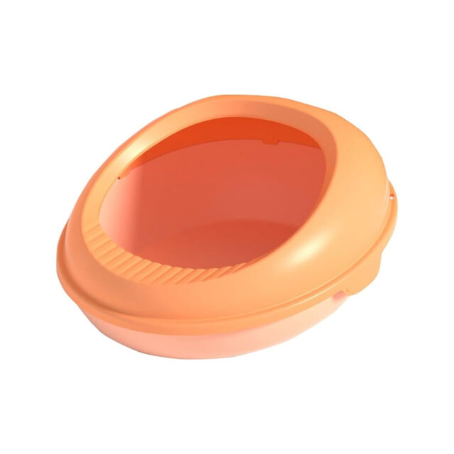 Kitty Litter Box Cat Pet Supplies Cat Litter Box, Splash-proof Cat Toilet Litter Box, Magnanimous Callous Semi-enclosed Cat Litter Box (Orange)