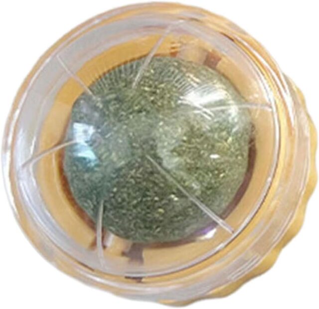 Catnip Wall Ball Toy for Cats Stick-on Design Teeth Grinding Freshens Breath Cartoon Style Cat Toy
