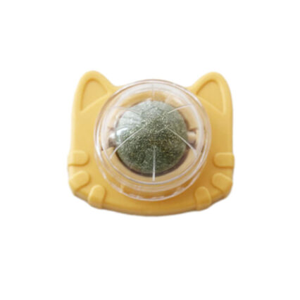 Catnip for Oral Health Wall Ball Stick-on Design Teeth Grinding Freshens Breath Cartoon Style Cat Toy