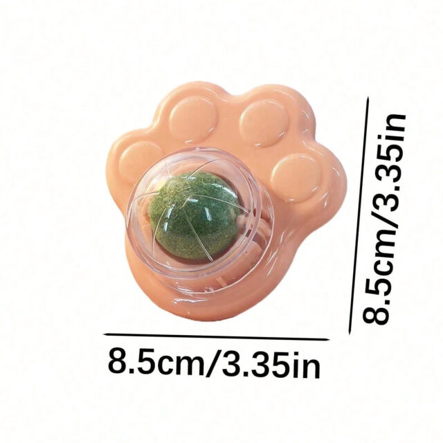 Catnip Ball Cat Paw Shape Snack Ball Rotating Cat Edible Ball Fixed Nutrition Candy Ball Edible Snack Toy for Cats Dental Care - Image 2