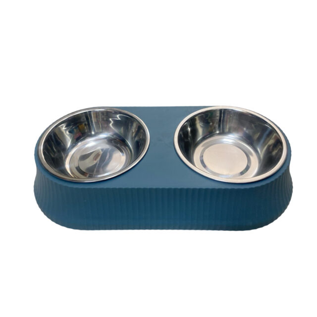Double Bowl Detachable Stainless Steel Bowl, Pet Feeder for Cats and Small Dogs - Image 3