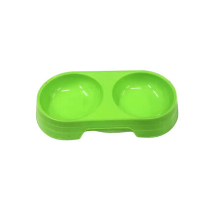 Double-Eye Plastic Bowl for Pets – Food and Water Serving, Durable & Easy to Clean