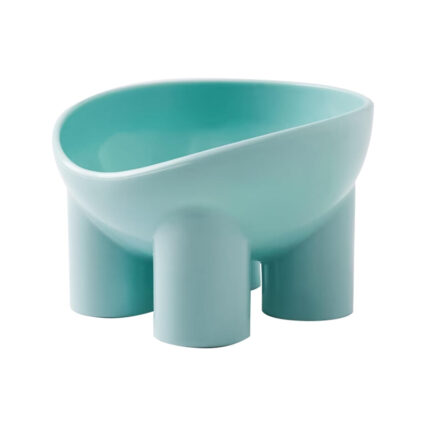 Elevated Cat Bowl with Stand – Neck-Friendly, Anti-Tip Plastic Feeding Dish for Cats, Elephant Leg, Slanted Mouth, Water Feeding