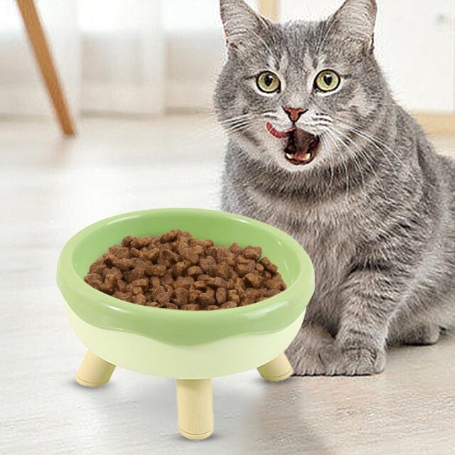 Elevated Pet Bowl for Food and Water, Non-Slip Cat Dish, Donut-Shaped Design, Eco-Friendly Material, Easy to Clean - Image 5