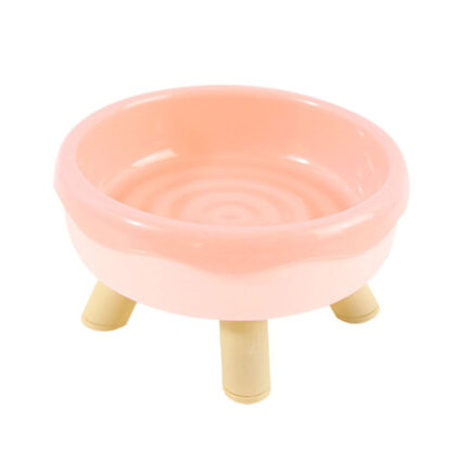 Elevated Pet Bowl for Food and Water, Non-Slip Cat Dish, Donut-Shaped Design, Eco-Friendly Material, Easy to Clean