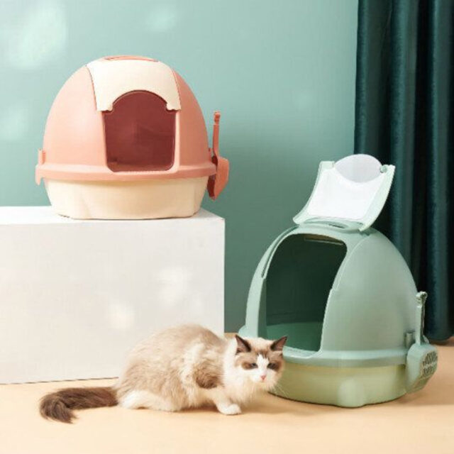 Enclosed Cat Litter Box Odor-proof And Anti-sand Cat Litter Toilet for Cats - Image 3