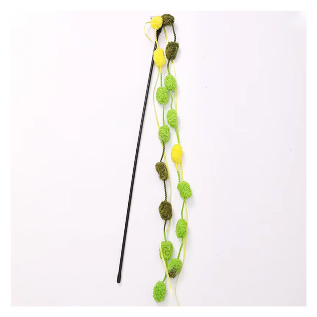 Long Pole with Bite Bell Wear-resistant Cat Teasing Stick Cat Wand Toy