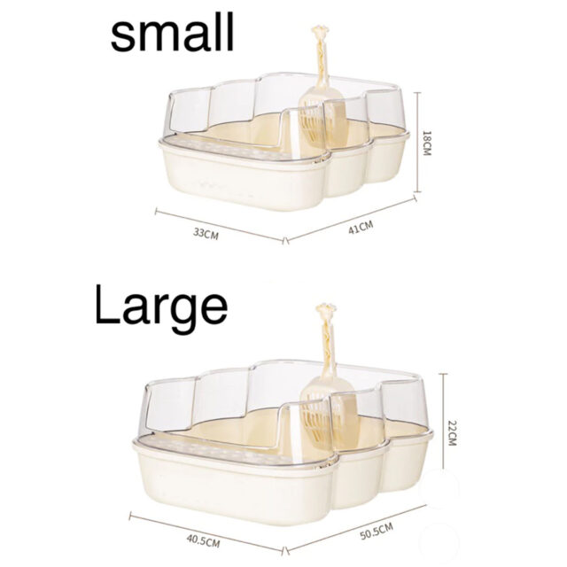Semi-enclosed indoor cat litter box, easy-clean litter box with high-sided potty for cats - Image 2