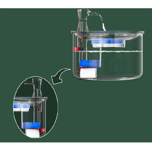 Stainless Steel Smart Pet Water Fountain features a 2L capacity, food-grade stainless steel design - Image 5