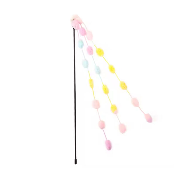 Plush Ball Cat Teaser Wand Toy for Cats