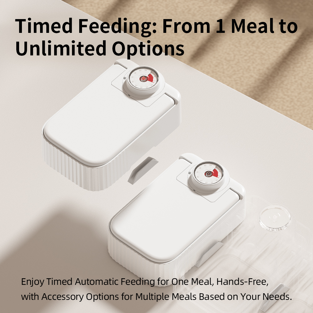 Single-meal Timed Feeder 350ML Dry Wet Automatic Pet Feeder Ice Pack Keep Fresh 48H Battery Powered 3 Single-meal Timed Feeder 350ML Dry Wet Automatic Pet Feeder Ice Pack Keep Fresh 48H Battery Powered - Image 3